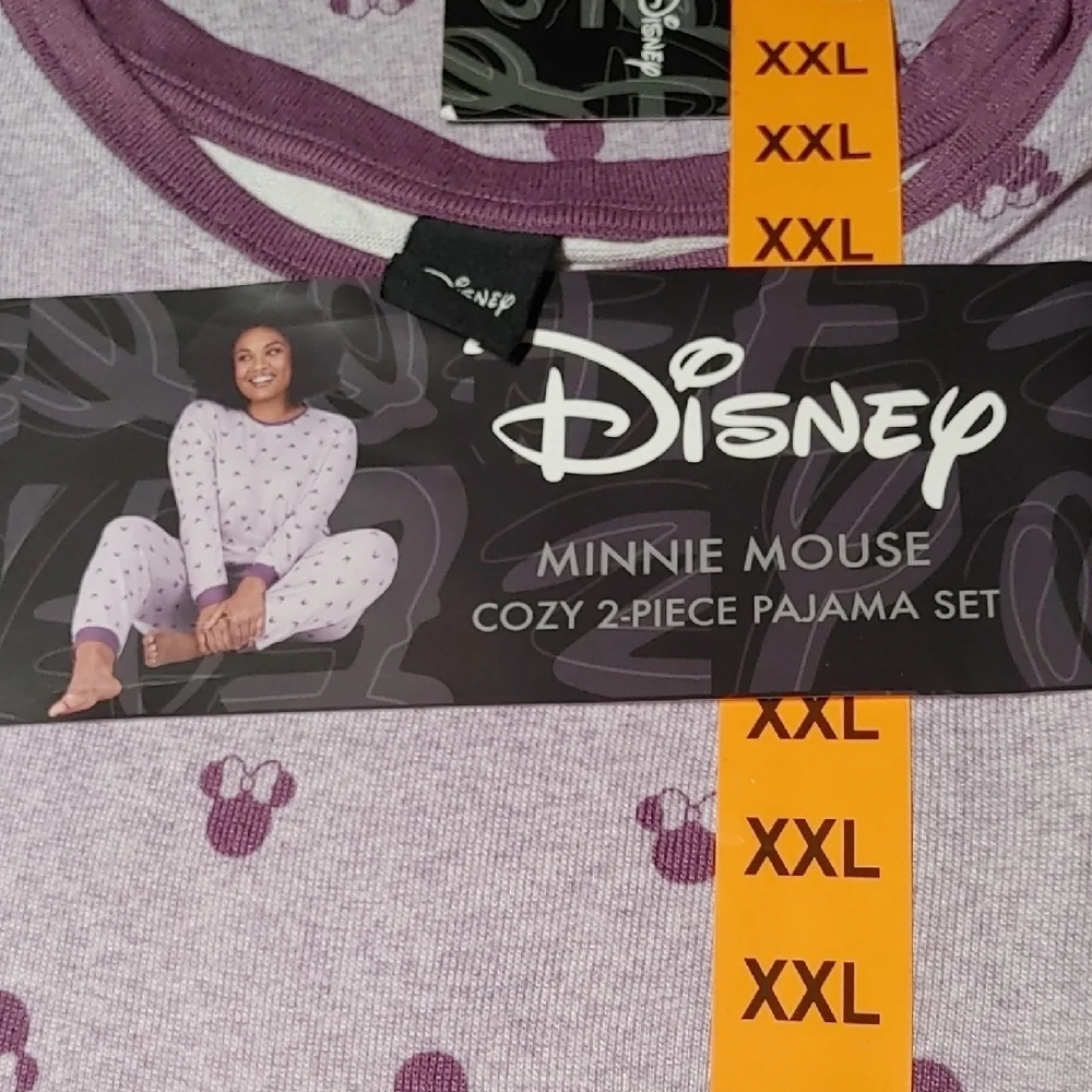 NWT Disney Ladies' 2 Piece Pajama Set Minnie‎ Mouse Purple XXL - Picture 5 of 6